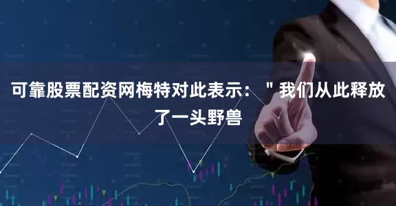 可靠股票配资网梅特对此表示：＂我们从此释放了一头野兽